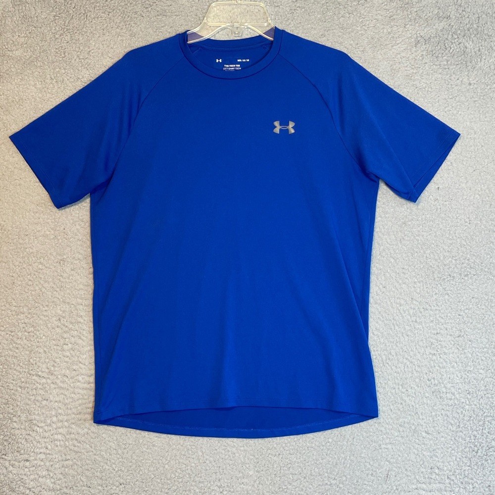 Under Armour Mens Tech T Shirt Blue Medium Activewear Training Gym